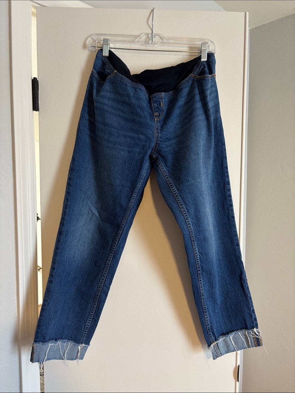 Bundle of maternity denim jeans, shorts and activewear leggings